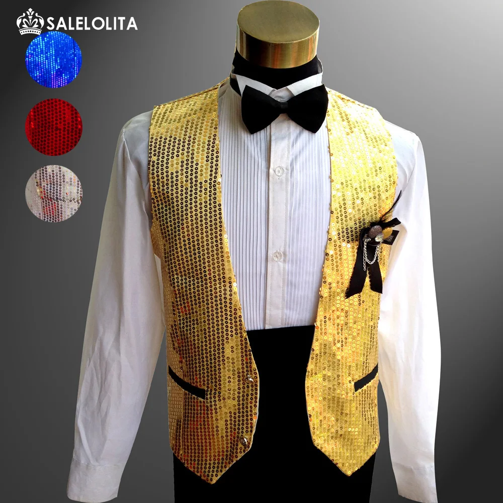 Best Seller Male Red/Blue/Gold Paillette Vest Mens Sequins Dance Stage Performance Slim Wedding Party Vest Jackets S-XXL
Best Seller Male Red/Blue/Gold Paillette Vest Mens Sequins Dance Stage Performance Slim Wedding Party Vest Jackets S-XXL