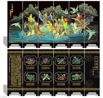 Folding Screen 6 Panel Double Side Souvenir Eight Fairies Immortals Crossing Sea
Folding Screen 6 Panel Double Side Souvenir Eight Fairies Immortals Crossing Sea