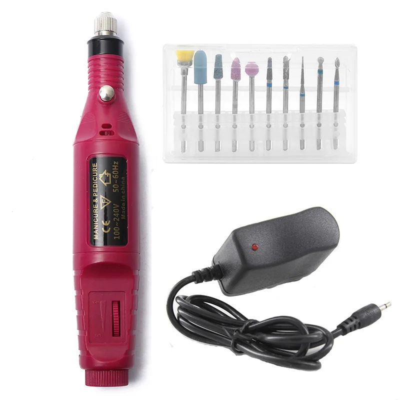 1set 10 Bits Professional Electric Manicure Machine Gel Cuticle Cutters Nail Art Drill Mill File New Design Indicator Plug US EU
1set 10 Bits Professional Electric Manicure Machine Gel Cuticle Cutters Nail Art Drill Mill File New Design Indicator Plug US EU