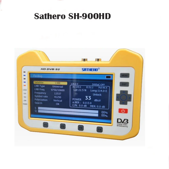 

DVB-S2 Sathero SH-900HD Satellite Meter Finder CCTV IN HD Spectrum Analyzer Coaxial Digital Monitoring Test Function