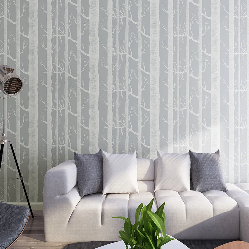 Forest 3D Wall Mural Birch Tree Pattern Woods Wall paper Roll Modern Simple Wallpaper Design Black White Grey Papel De Parede
Forest 3D Wall Mural Birch Tree Pattern Woods Wall paper Roll Modern Simple Wallpaper Design Black White Grey Papel De Parede