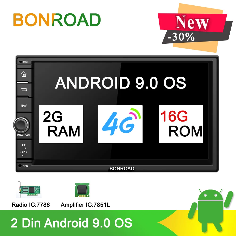 Bonroad 7" Android 9.0 Universal GPS Navigation Radio Stereo Audio Player For Nissan For Kia For Hyundai Car Multimedia Player
Bonroad 7" Android 9.0 Universal GPS Navigation Radio Stereo Audio Player For Nissan For Kia For Hyundai Car Multimedia Player