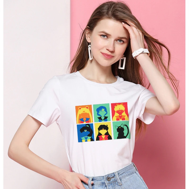 Sailor Pop Art Tshirt Women Cotton 2019 Harajuku Aesthetics Plus Size T Shirt Tumblr Short Sleeve Top Tee Sexy Female Streetwear
Sailor Pop Art Tshirt Women Cotton 2019 Harajuku Aesthetics Plus Size T Shirt Tumblr Short Sleeve Top Tee Sexy Female Streetwear