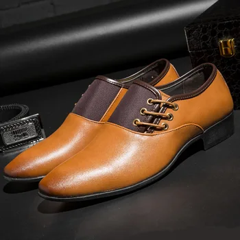 YEELOCA British Men's Slip On Split Leather Pointed Toe Men Dress Shoes Business Wedding Oxfords Formal Shoes Male size 38-48
YEELOCA British Men's Slip On Split Leather Pointed Toe Men Dress Shoes Business Wedding Oxfords Formal Shoes Male size 38-48