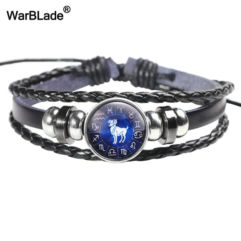 WarBLade Vintage 12 Constellations Bracelets Bangles Punk Rock Men Leather Bracelet Women Zodiac Signs Wristband Charm Jewelry
WarBLade Vintage 12 Constellations Bracelets Bangles Punk Rock Men Leather Bracelet Women Zodiac Signs Wristband Charm Jewelry
