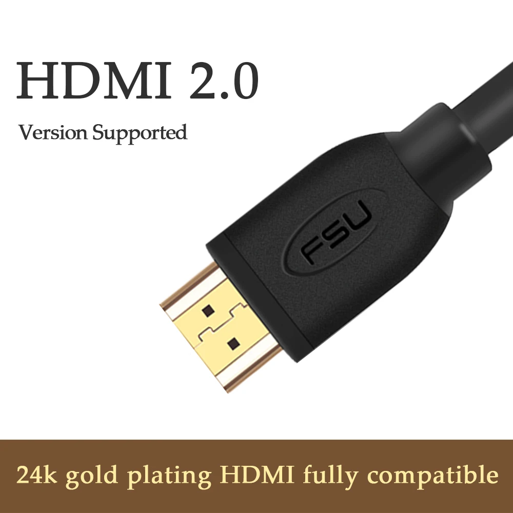 HDMI to HDMI 2.0 Cable 4k HD 1080P 3D Male to Male High Speed HDMI Cable Adapter 1m 1.5m 2m 3m for TV projector computer
HDMI to HDMI 2.0 Cable 4k HD 1080P 3D Male to Male High Speed HDMI Cable Adapter 1m 1.5m 2m 3m for TV projector computer