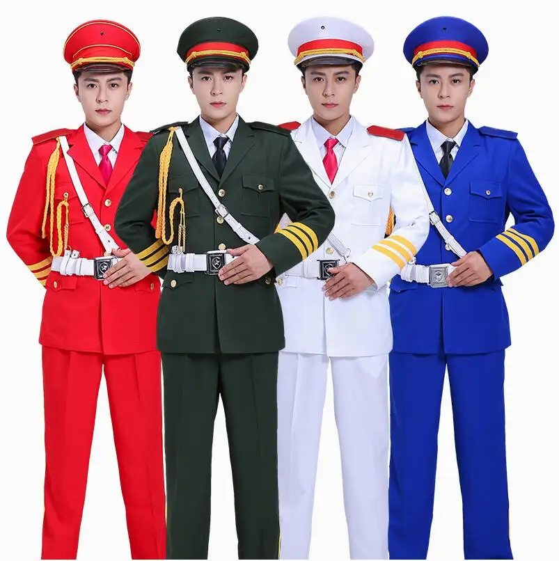 National Flag male Uniform Institutions honour guard public functionary Chorus Performance Military Clothing Flag Raiser Clothes
National Flag male Uniform Institutions honour guard public functionary Chorus Performance Military Clothing Flag Raiser Clothes