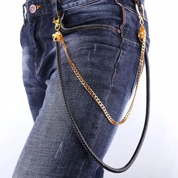 New Sale Men's 2 Layers Leather Jean Chains With Punk Skull Skeleton Charms Biker Cuban Chain Chain Hip Hop Accessories BC2335
New Sale Men's 2 Layers Leather Jean Chains With Punk Skull Skeleton Charms Biker Cuban Chain Chain Hip Hop Accessories BC2335