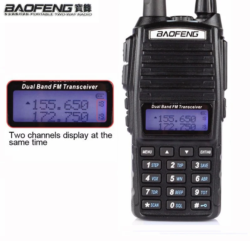 Portable Two-way Transceiver Radio Walkie Talkie 10 km CB Ham Radio amateur For Vhf Uhf Dual Band UV 82 UV82 Baofeng UV-82 plus
Portable Two-way Transceiver Radio Walkie Talkie 10 km CB Ham Radio amateur For Vhf Uhf Dual Band UV 82 UV82 Baofeng UV-82 plus
