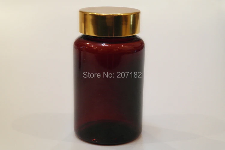 (100PCS/Lot) 120M/120CC Brown Color Metal Gold Cap PET Bottle, Empty Bottle, Pill Bottle, Plastic Bottle
(100PCS/Lot) 120M/120CC Brown Color Metal Gold Cap PET Bottle, Empty Bottle, Pill Bottle, Plastic Bottle