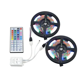10M Or 5M RGB LED Strip DC12V 2835 ( 3528 ) 60leds/m Tape Ribbon led light Lamp Flexible 44 keys IR Remote Controller home Decor
10M Or 5M RGB LED Strip DC12V 2835 ( 3528 ) 60leds/m Tape Ribbon led light Lamp Flexible 44 keys IR Remote Controller home Decor
