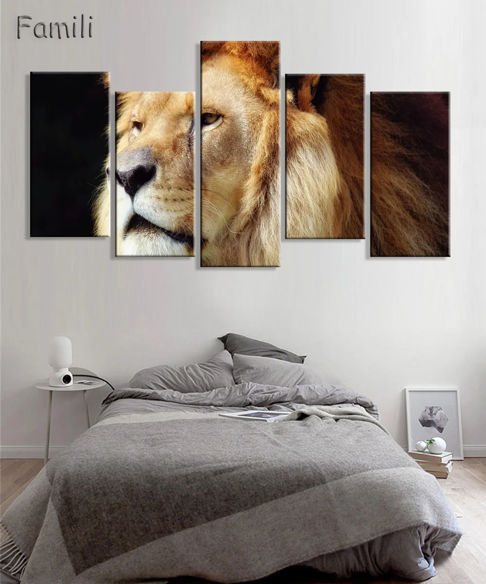 5 Piece No frame lion tiger animal canvas painting animal wall art posters and prints spray painting home decor for living room
5 Piece No frame lion tiger animal canvas painting animal wall art posters and prints spray painting home decor for living room