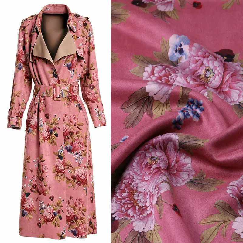 Spring and autumn new winter deer skin velvet peony stretch coat printed clothing fabric hand trench coat fabric
Spring and autumn new winter deer skin velvet peony stretch coat printed clothing fabric hand trench coat fabric