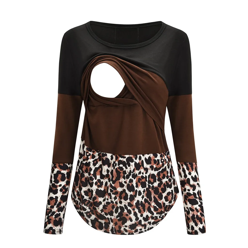 Maternity top 2019 Women Long Sleeve Leopard Print Nursing Tops T-shirt For Breastfeeding
Maternity top 2019 Women Long Sleeve Leopard Print Nursing Tops T-shirt For Breastfeeding