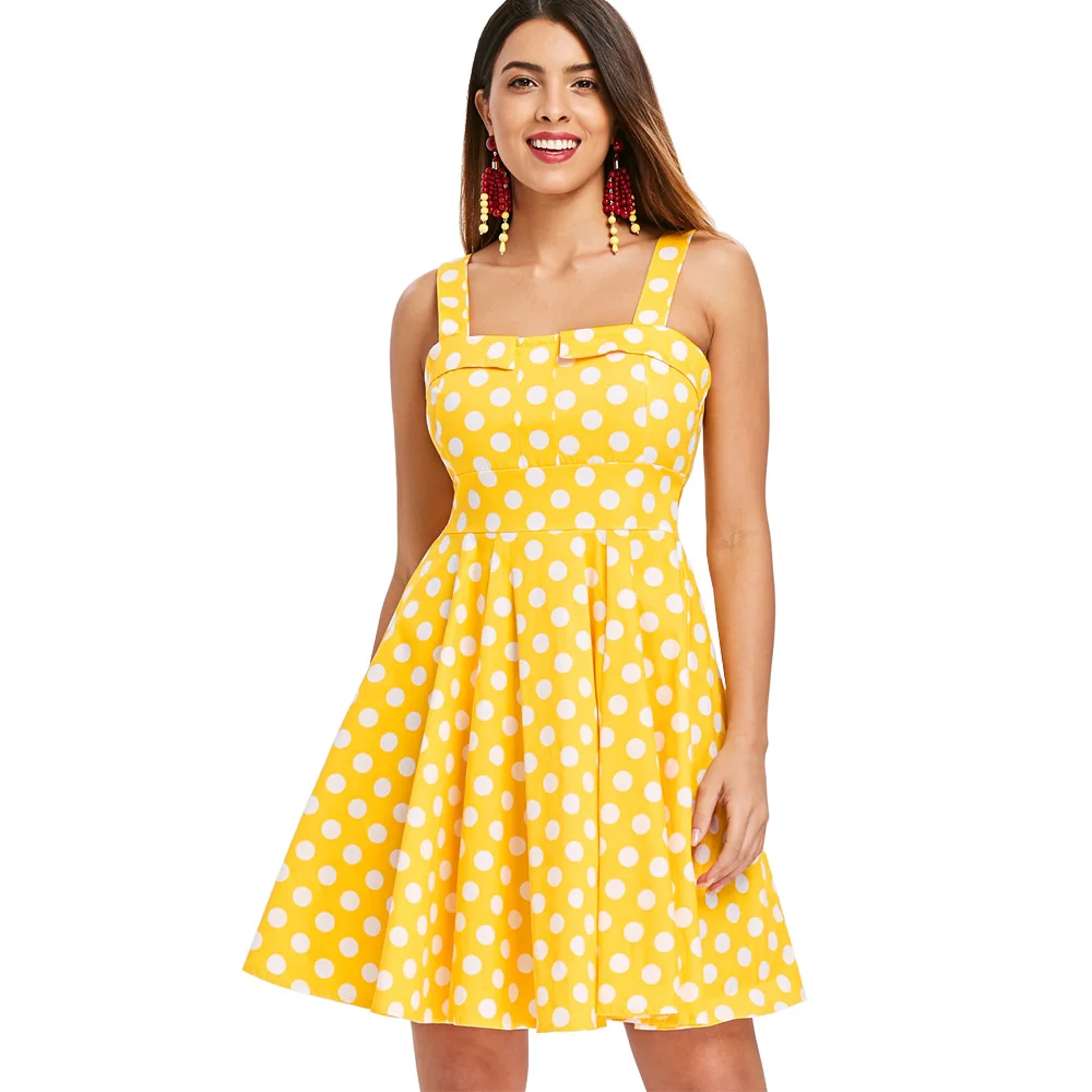 Wipalo Plus Size Yellow Polka Dot Print Pleated Vintage Party Dress Retro 50s Rockabilly Robe Casual A-Line Women Dress Vestidos
Wipalo Plus Size Yellow Polka Dot Print Pleated Vintage Party Dress Retro 50s Rockabilly Robe Casual A-Line Women Dress Vestidos