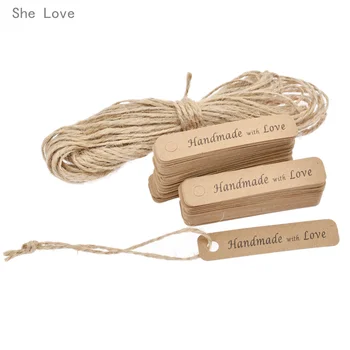 Chzimade 100pcs Decorative Handmade with Love Kraft Paper Gift Tags Labels Hanging Cards Event Party Christmas Supplies
Chzimade 100pcs Decorative Handmade with Love Kraft Paper Gift Tags Labels Hanging Cards Event Party Christmas Supplies
