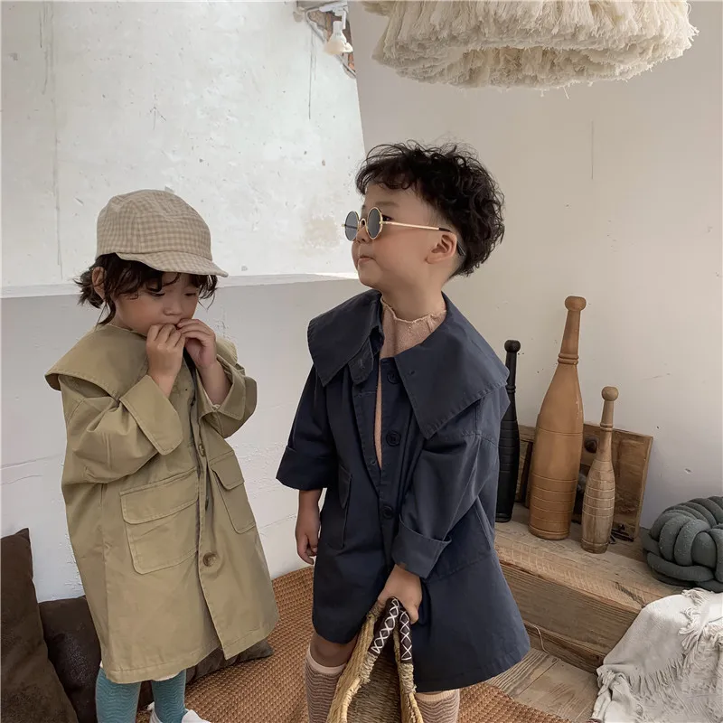 children clothing autumn 2019 new baby boys girls solid color leisure coat kids lapels Trench
children clothing autumn 2019 new baby boys girls solid color leisure coat kids lapels Trench