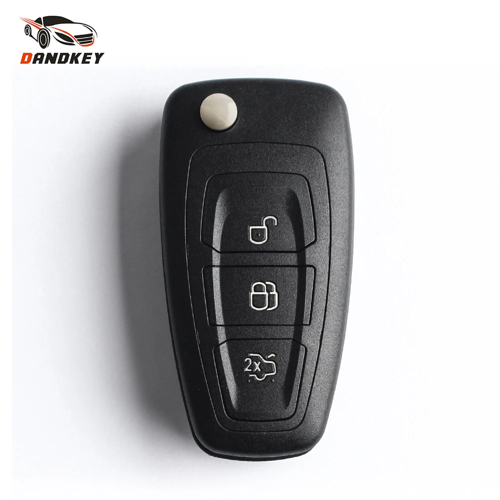 Чехол для автомобильного ключа Dandkey HU101/FO21 раскладной с 3 кнопками Ford Focus Mondeo Fiesta 2013