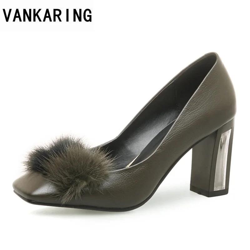 VANKARING new genuine leather women shoes high heels square toe black platform shoes woman dress party office ladies pumps shoes
VANKARING new genuine leather women shoes high heels square toe black platform shoes woman dress party office ladies pumps shoes