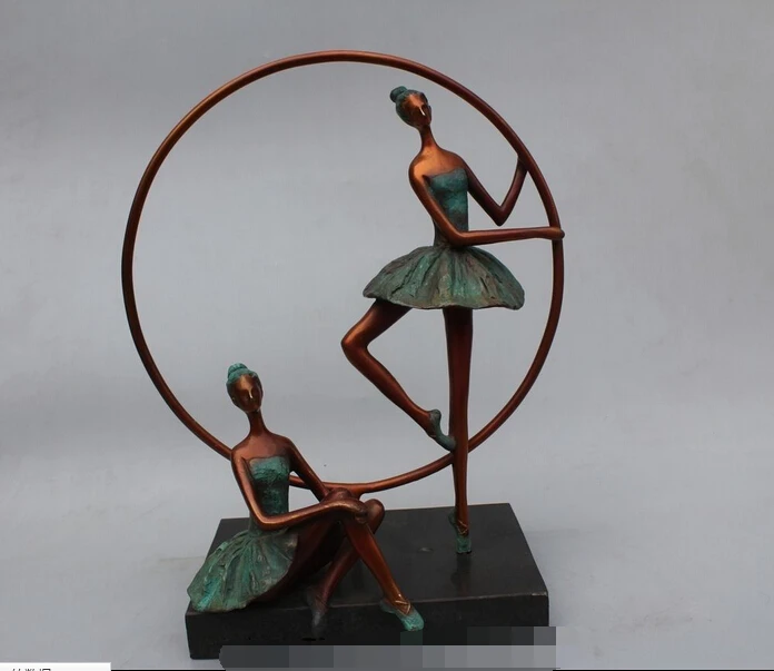 free 15"Western Art sculpture Bronze Marble Abstract Two Belle ballerina Statue fast
free 15"Western Art sculpture Bronze Marble Abstract Two Belle ballerina Statue fast