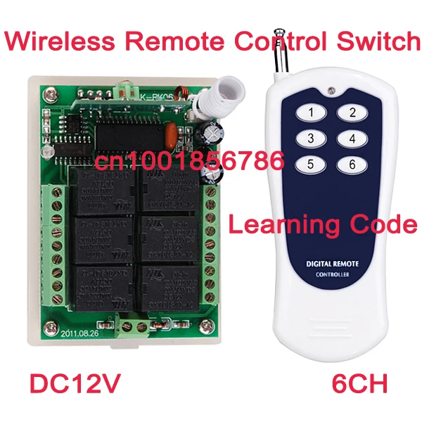 12V 6 CH Channel RF Wireless Remote Control Switch System Transmitter & Receiver for home Applicance or electrical machine
12V 6 CH Channel RF Wireless Remote Control Switch System Transmitter & Receiver for home Applicance or electrical machine