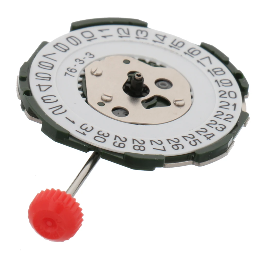 2pcs Durable Metal Quartz Watch Movement with date Battery for MIYOTA 2035