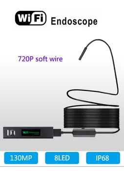WIFI Endoscope Camera soft Wire 720P 1-10M option Mini Waterproof IP68 8mm Lens 8 LED Borescope Camera For Android IOS PC
WIFI Endoscope Camera soft Wire 720P 1-10M option Mini Waterproof IP68 8mm Lens 8 LED Borescope Camera For Android IOS PC
