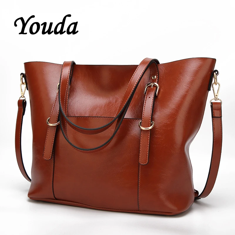 Youda 2018 New Retro Totes Women's Handbag Fashion PU Leather Messenger Bag Large Capacity Package Simple Leisure Bags | Багаж и сумки