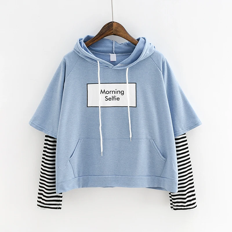 New Hoodies Women Streetwear Casual Sweatshirt Pullovers Kpop Fans Clothes Harajuku Kawaii Fake Two Pieces Patchwoek Letter Tops
New Hoodies Women Streetwear Casual Sweatshirt Pullovers Kpop Fans Clothes Harajuku Kawaii Fake Two Pieces Patchwoek Letter Tops