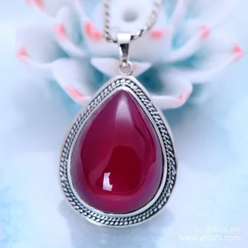 Black silver jewelry wholesale 925 sterling silver jewelry Retro Red Pendant Silver just xh047831 
Black silver jewelry wholesale 925 sterling silver jewelry Retro Red Pendant Silver just xh047831