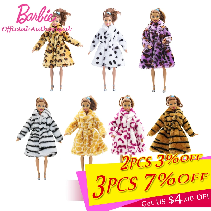 Barbie Fashion Doll Toy Accessories Clothes Model Show Leopard Print Coat Dress for 28-32cm Barbie Brinquedos Roupas Girl's Gift
Barbie Fashion Doll Toy Accessories Clothes Model Show Leopard Print Coat Dress for 28-32cm Barbie Brinquedos Roupas Girl's Gift