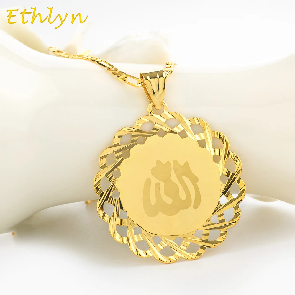 Ethlyn Yellow Gold Color Allah Necklaces Chain&Charm Pendants Exquisite Islam Flag Muslim Mohammed Prophet Jewelry P064
Ethlyn Yellow Gold Color Allah Necklaces Chain&Charm Pendants Exquisite Islam Flag Muslim Mohammed Prophet Jewelry P064