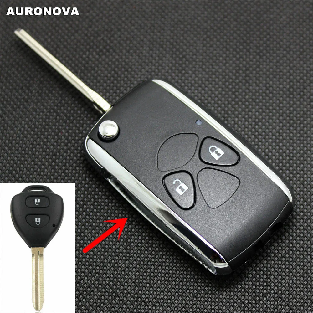 AURONOVA New Upgrade Folding Key Shell for Toyota Rav4 Camry Avalon Matrix Corolla 2 Buttons Modified Remote Car Key Case
AURONOVA New Upgrade Folding Key Shell for Toyota Rav4 Camry Avalon Matrix Corolla 2 Buttons Modified Remote Car Key Case