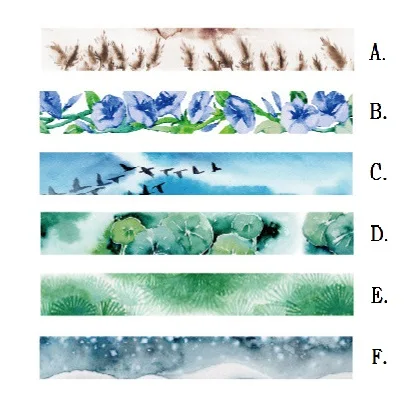 6 Designs 15mm*7M Sky \ Lotus \Flower \Snow Pattern Japanese Washi Decorative Adhesive Tape DIY Masking Paper Tape Sticker Boxed
6 Designs 15mm*7M Sky \ Lotus \Flower \Snow Pattern Japanese Washi Decorative Adhesive Tape DIY Masking Paper Tape Sticker Boxed