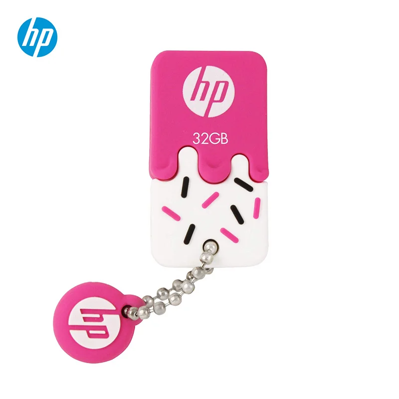 

New HP Silicone USB Flash 32gb 64gb Lovely ice cream Style Pendrive v178 Students Memory Disk on key Dropshipping Pen Drive 16gb