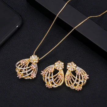 janeklly trendy Wedding Necklace Earrings For Women Accessories Full Cubic Zirconia Bridal Jewelry Sets pendientes mujer moda
janeklly trendy Wedding Necklace Earrings For Women Accessories Full Cubic Zirconia Bridal Jewelry Sets pendientes mujer moda