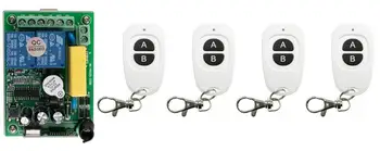 AC220V 2CH RF Wireless Mini Switch Relay Receiver Remote Controllers & 4* White AB keys Waterproof Transmitter Toggle Momentary
AC220V 2CH RF Wireless Mini Switch Relay Receiver Remote Controllers & 4* White AB keys Waterproof Transmitter Toggle Momentary