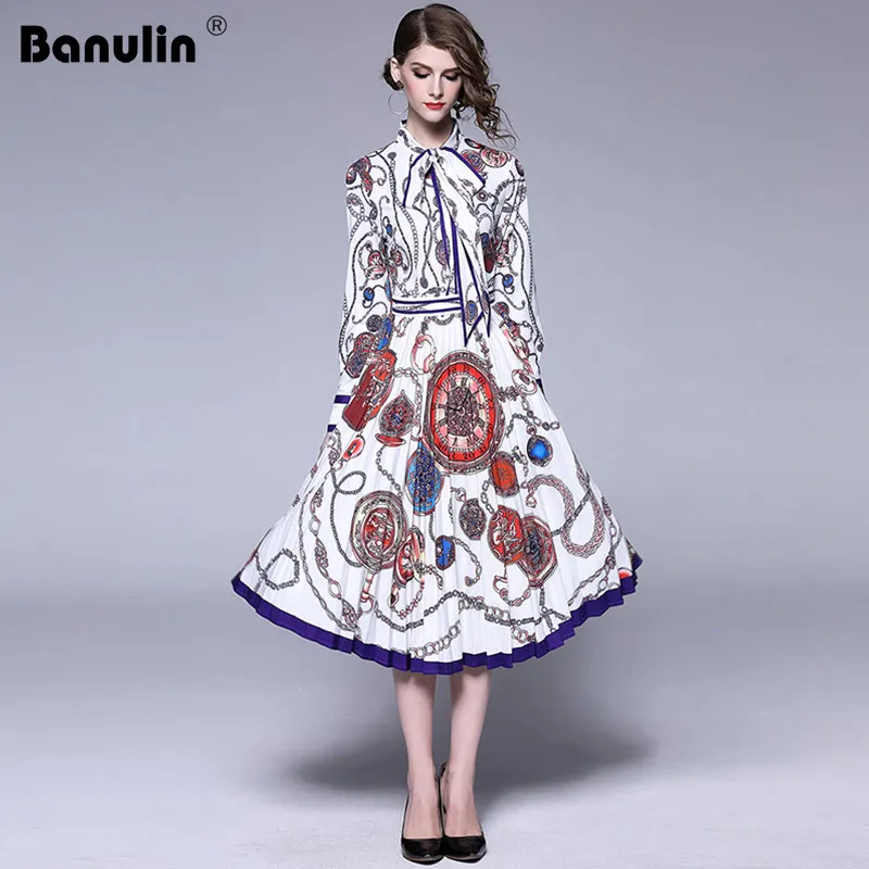 New Arrival 2018 Autumn Women's O Neck Long Sleeves Bow Detailing Floral Printed Striped Pleated Elegant Party Runway Dresses
New Arrival 2018 Autumn Women's O Neck Long Sleeves Bow Detailing Floral Printed Striped Pleated Elegant Party Runway Dresses