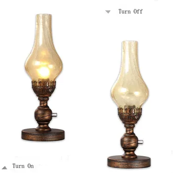 European Vintage Kerosene Table Lamp for bedroom study,frosted glass lamp shade retro bedside lamp with Dimmable Knob switch
European Vintage Kerosene Table Lamp for bedroom study,frosted glass lamp shade retro bedside lamp with Dimmable Knob switch