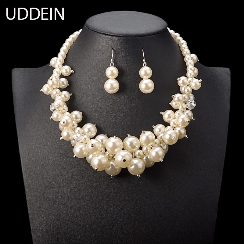 UDDEIN Nigerian Wedding Indian Jewelry Sets Multi layer Simulated Pearl Necklace Bridal Accessories Vintage Maxi Necklace Women
UDDEIN Nigerian Wedding Indian Jewelry Sets Multi layer Simulated Pearl Necklace Bridal Accessories Vintage Maxi Necklace Women