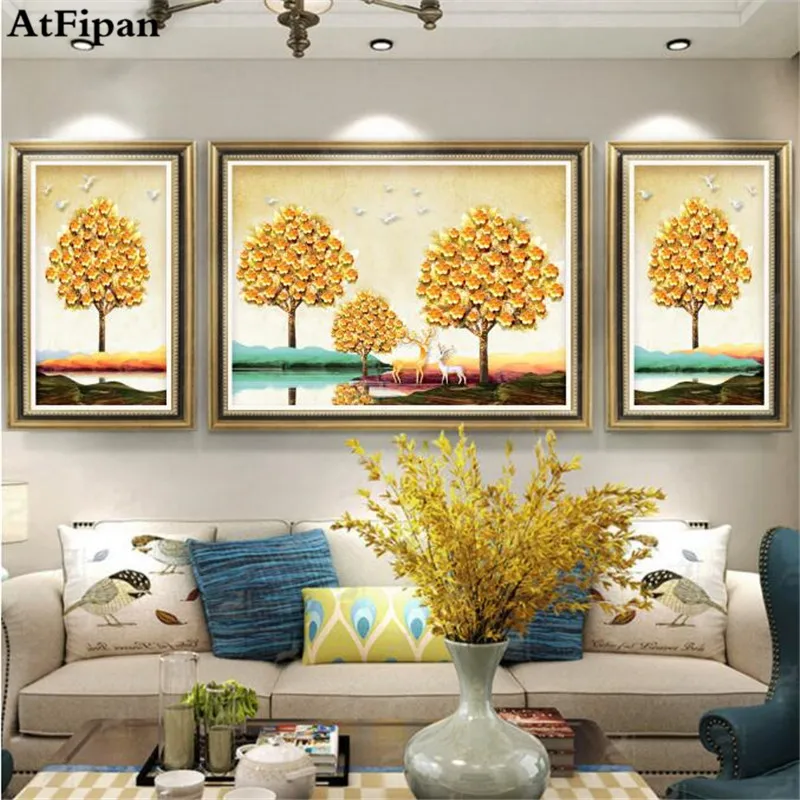 AtFipan 3 Pieces Unframed Paintings Print On Canvas HD Abstract Yellow Tree Canvas Painting Office Wall Art Home decor
AtFipan 3 Pieces Unframed Paintings Print On Canvas HD Abstract Yellow Tree Canvas Painting Office Wall Art Home decor