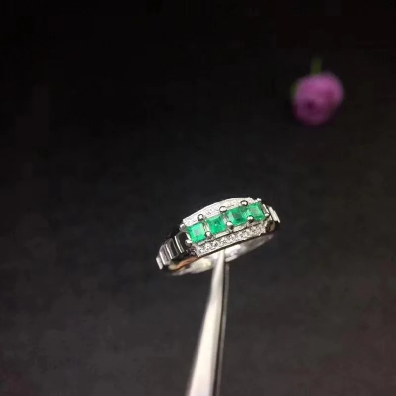 Natural Emerald Rings for Women, 925 Sterling Silver Fine Jewelry, 2.5*2.5mm Gemstone Gift with Velvet Box Certificate FJ252
Natural Emerald Rings for Women, 925 Sterling Silver Fine Jewelry, 2.5*2.5mm Gemstone Gift with Velvet Box Certificate FJ252