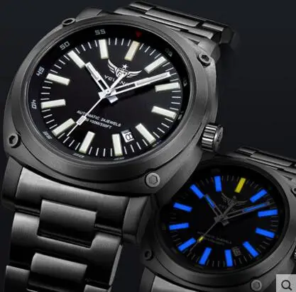 Yelang Men Automatic watch Tritium Light T100 Switzerland Movement 26 Jewels WR200M Tritium Military Watch Mechanical
Yelang Men Automatic watch Tritium Light T100 Switzerland Movement 26 Jewels WR200M Tritium Military Watch Mechanical