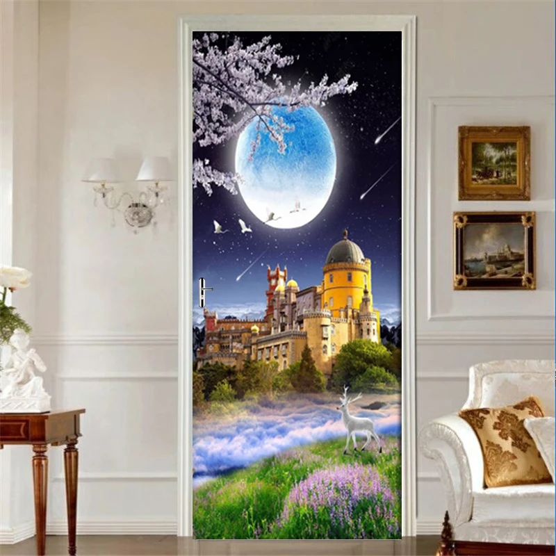 Removable Door Stickers European Wonderland Castle Moon Waterproof Living Room Bedroom Door Wallpaper Self Adhesive Wall Decals
Removable Door Stickers European Wonderland Castle Moon Waterproof Living Room Bedroom Door Wallpaper Self Adhesive Wall Decals