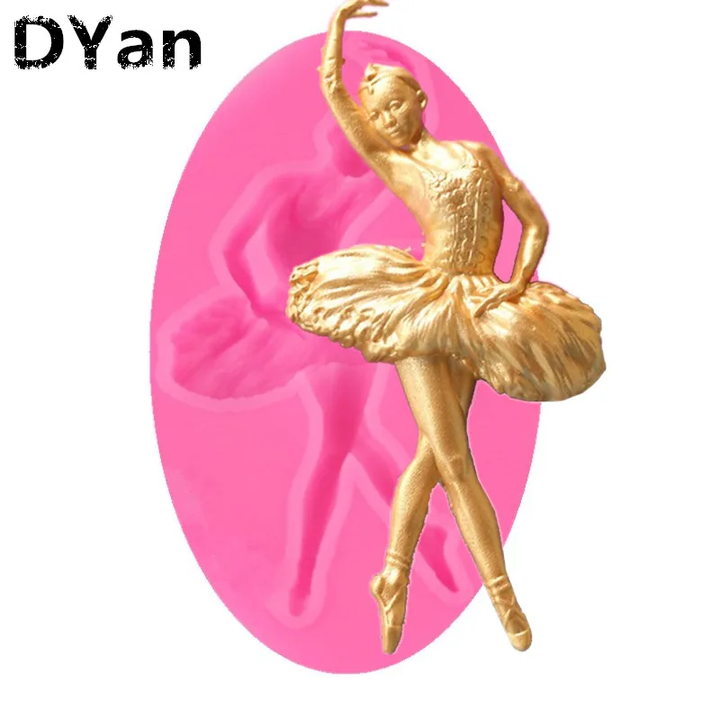 Cute Ballerina Girl Dancing Silicone Mold for Fondant Gum Paste Chocolate NEW