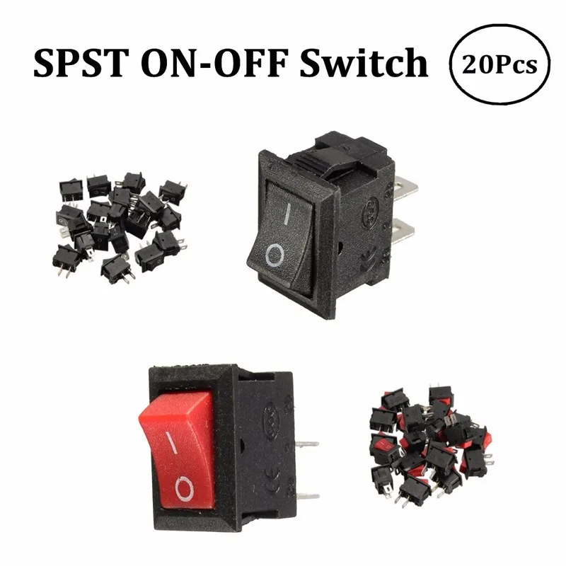 20pcs/Lots 250V 3A Mini Boat Rocker Switch SPST ON-OFF 2Pin Black Plastic Button Applied to Controlling Household
20pcs/Lots 250V 3A Mini Boat Rocker Switch SPST ON-OFF 2Pin Black Plastic Button Applied to Controlling Household