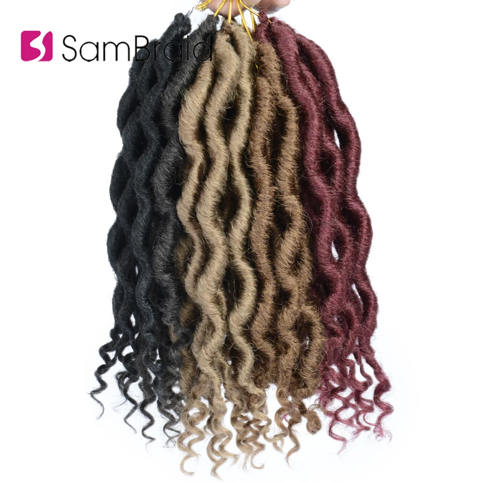 SAMBRAID Goddness Faux Locs Curly 12 Inch Hair Crochet Braids Pure Color Synthetic Twist Braiding Hair Extensions For Women
SAMBRAID Goddness Faux Locs Curly 12 Inch Hair Crochet Braids Pure Color Synthetic Twist Braiding Hair Extensions For Women