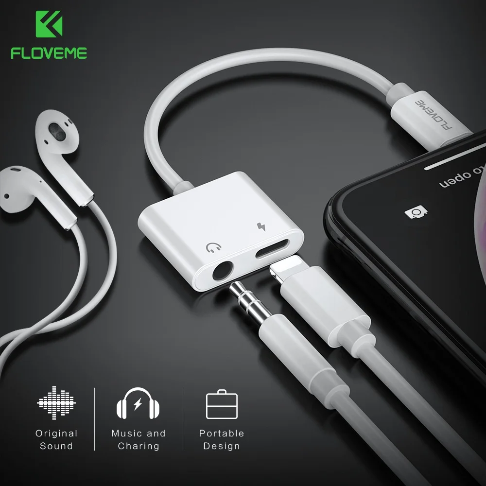 FLOVEME 2in1 Adapter For iPhone X XS MAX 7 8 6 Plus Audio Charge Splitter Converter For Lighting To 3.5mm Jack Headphone Adapter
FLOVEME 2in1 Adapter For iPhone X XS MAX 7 8 6 Plus Audio Charge Splitter Converter For Lighting To 3.5mm Jack Headphone Adapter