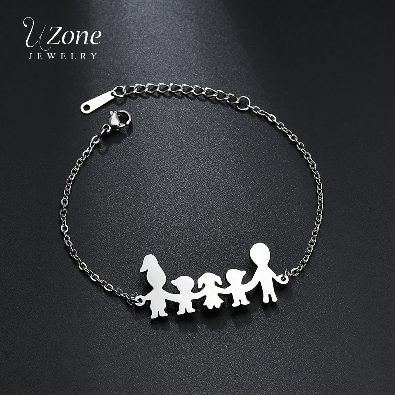 UZone Simple Family Bracelets Daughter Son Father Mother Link Chain Bracelet Stainless Steel Bangles For Women Men
UZone Simple Family Bracelets Daughter Son Father Mother Link Chain Bracelet Stainless Steel Bangles For Women Men
