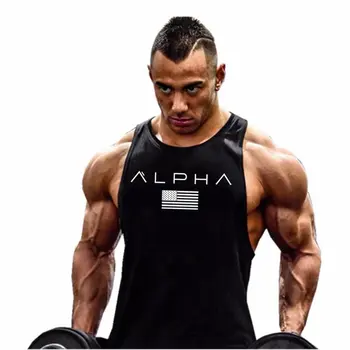 Gym Brand clothing Bodybuilding Fitness Vest Mens running tanks workout ALPHA print vest Stringer sportswear muscle undershirt
Gym Brand clothing Bodybuilding Fitness Vest Mens running tanks workout ALPHA print vest Stringer sportswear muscle undershirt